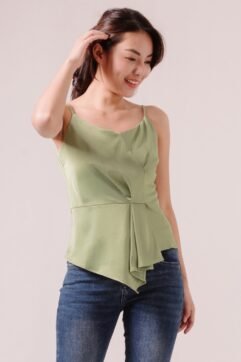 Ivory Foldover Satin Camisole 82310