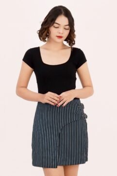 Lizzy Striped Wrap Skort 81325