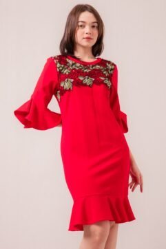 Viorina Embroidery Flare Dress 81027