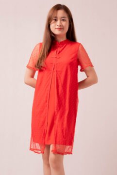 Jing Yu Overlay Polka Dress 9010