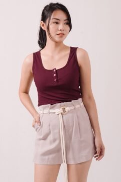 Clementine Button Tank Top 82322