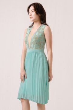 Lana Brocade Pleated Dress 82332