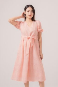 Leiva Anglaise Front Tie Dress 886872
