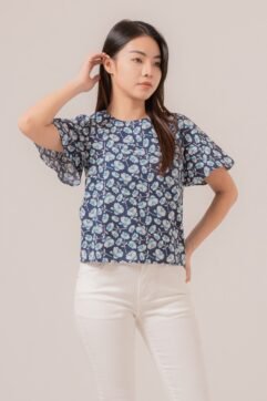 Agnia Flower Flare Sleeves Top 524300