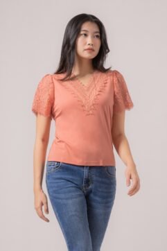 Dentia Brocade Sleeves Top 85536