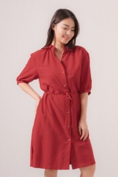 Abelia Front-Tie Midi Dress 886925