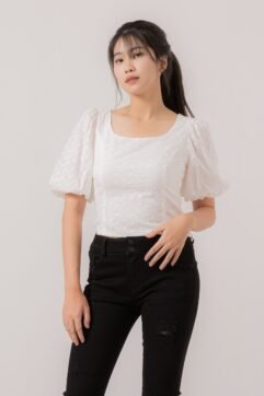 Elena Anglaise Tie Back Top 521268