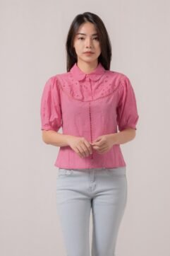 Vicky Anglaise Puff Sleeves Top 85570