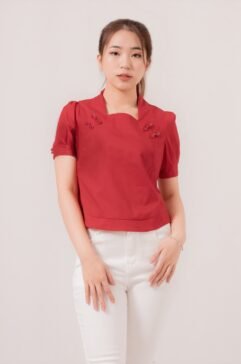 Meili Shanghai Puff Sleeves Top 85631