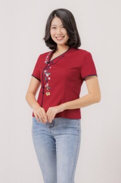 Qiang Embroidery Cheongsam Top 85677