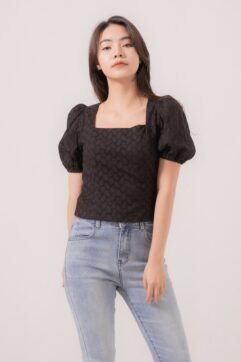 Briley Anglaise Puff Sleeves Top 522278