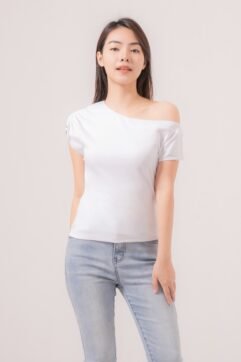 Zerline Ruched Side Sleeves Top 85614
