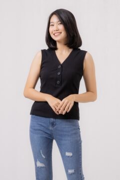 Soomin Stripes Textured SlevelessTop 85623