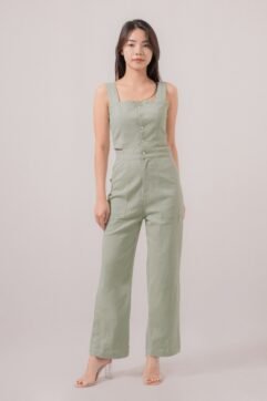 Floreyn Cut Out Sleeveless Jumpsuit 85545