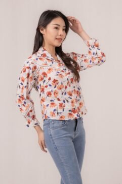 Remy Flower Long Sleeves Top 85688