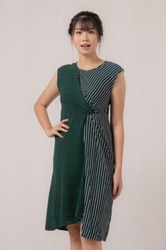 Kaysha Side Twist Midi Dress 184797