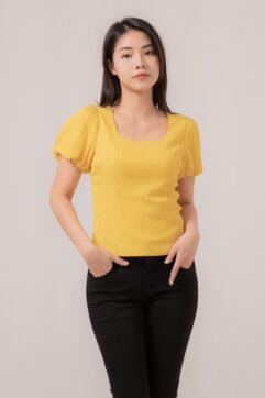 Eloise Crinkle Square Neck Top 5225000