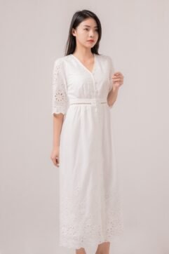 Evielle Anglaise Maxi Dress 524786
