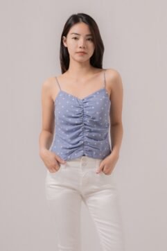 Cathea Polkadot Ruched Camisole Top 82512