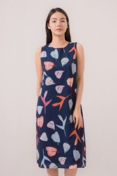 Locca Leaf Textured Dress 522108