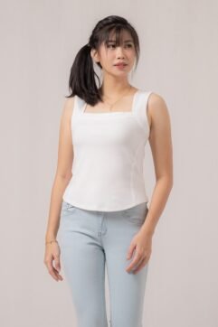 Rivie Square Neck Fitted Tank Top 85701