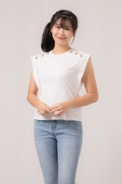 Valenska Butterfly Padded Sleeves Top 85718