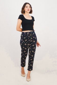 Catalina Floral Peg Leg Pants 9033