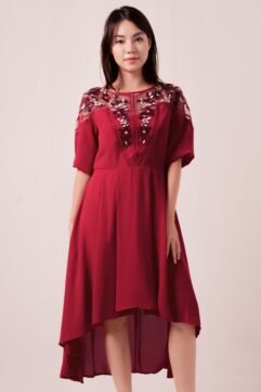 Kehlani Asymmetrical Midi Dress 81748