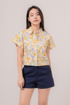 Britsy Pattern Crop Top 85739