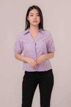 Eunbi Embroidery Puff Sleeves Top 85595-1