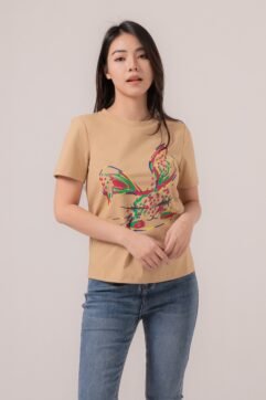 Aurie Rabbit Print Tee Top 85779
