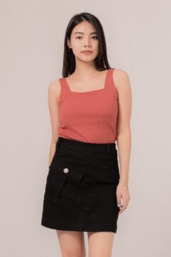 Ollie Pearl Button Mini Skirt 5181-1