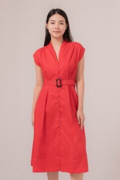 Reyma Belted Sleeveless Dress 5225001