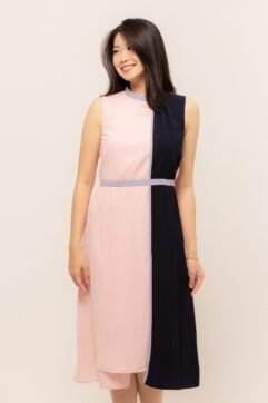 Rellie Overlap Two-Tone Dress 85743