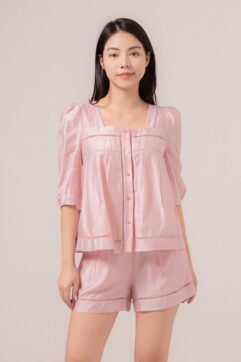 Nazel Anglaise Puff Sleeves Set 591-592-1