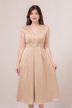 Chrestelle Sateen Maxi Dress 85880