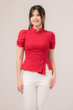 MeiXing Cheongsam Puff Sleeves Top 85889