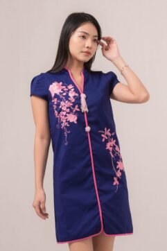 Qiaofeng Embroidery Rhinestones Dress 85882