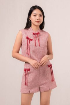 YiXiao Tweed Cheongsam Set 5169-5230717