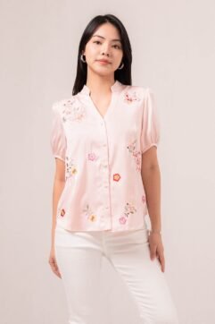 Inna Embroidery Satin Top 85866