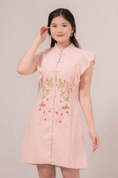 Jingmi Embroidery Ruffle Dress 85869