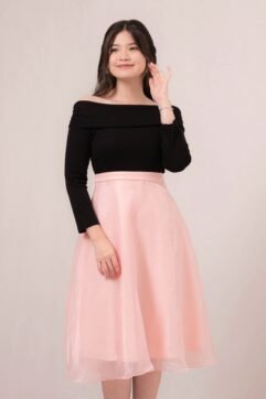 Bridgette Off Shoulder Overlay Dress 85707-1