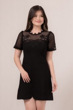 Virdie Lace Puff Sleeves Dress 85896