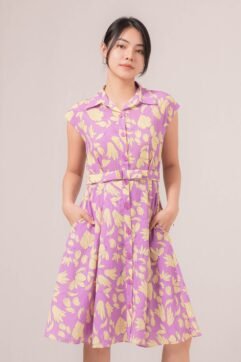 Aciella Flower Belted Dress 85694