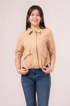 Zenny Drawstring Shirt Top 7239