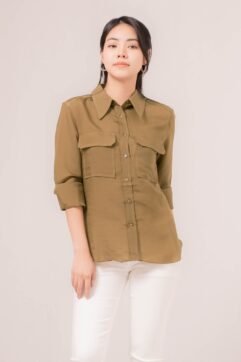 Maleva Double Pocket Shirt Top 85915