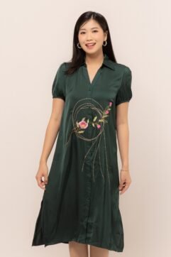 Dongmei Sateen Embroidery Dress 85918
