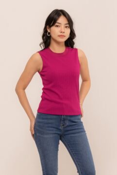 Naerin Rib-Knit Sleveless Top 85795