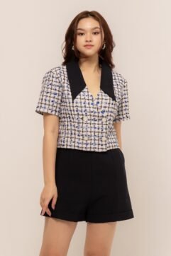 Yessina Pearl Tweed Romper 85862