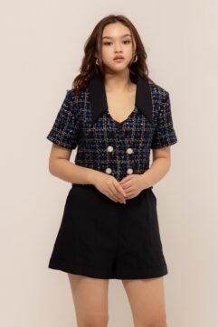 Yessina Pearl Tweed Romper 85862